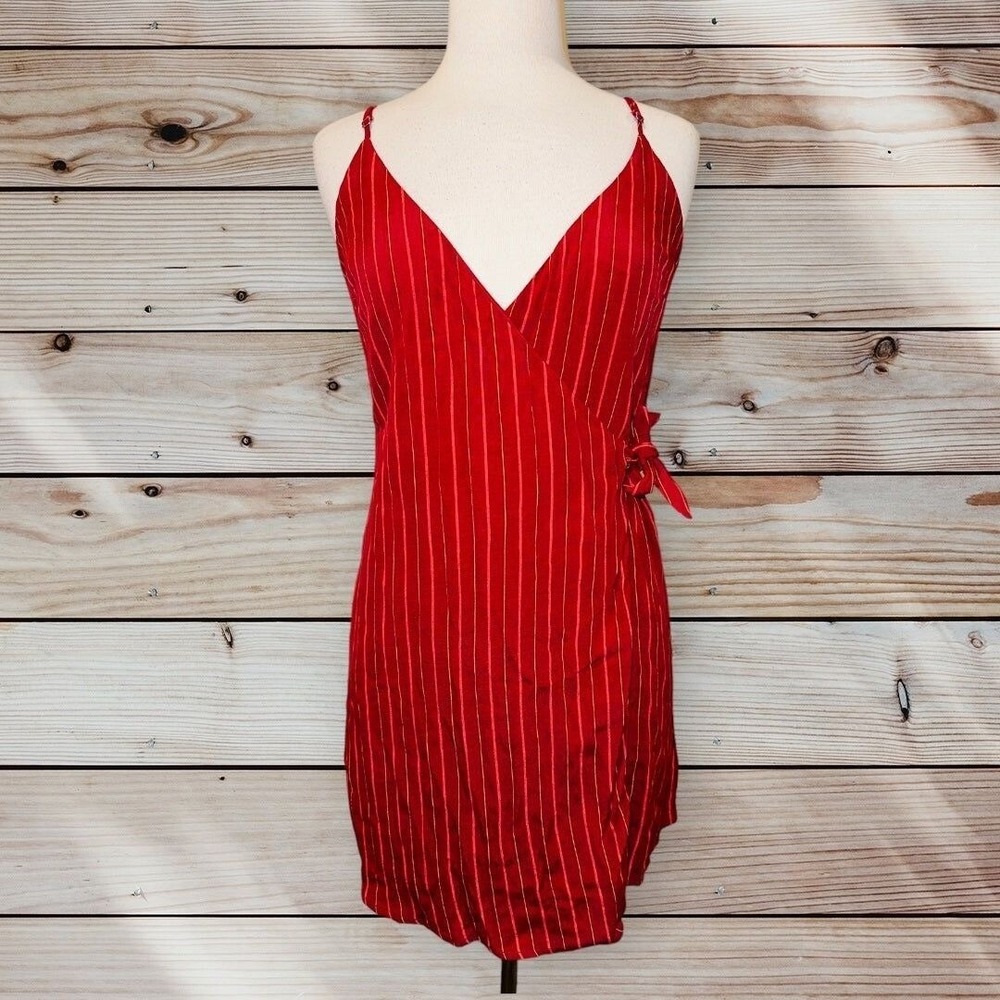D5‎ Vestique Dress Wrap Small Women's Striped Toe Waist Mini